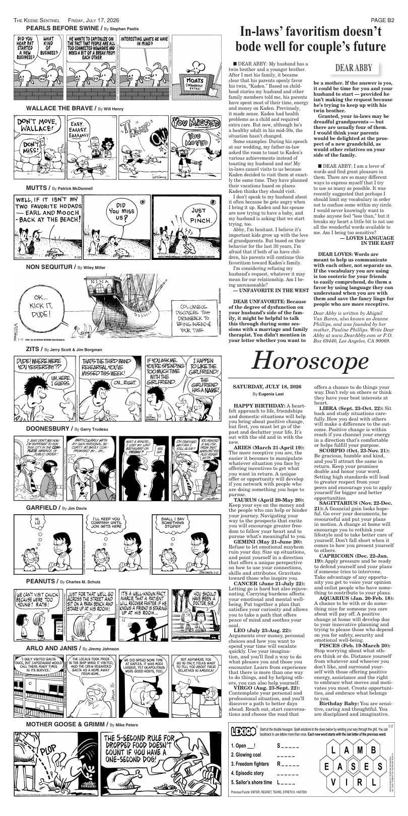 Page B1 | e-Edition | keenesentinel.com