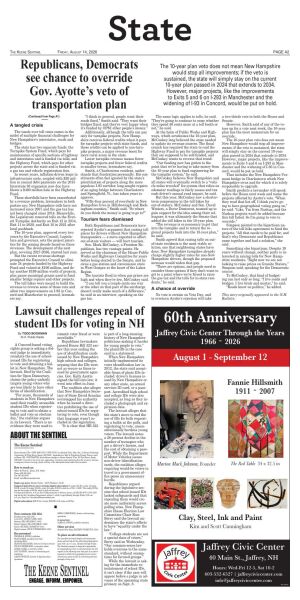 Page A1 | e-Edition | keenesentinel.com