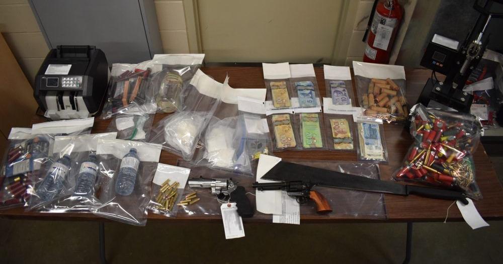 Two charged with weapon, drug offences after police execute search ...