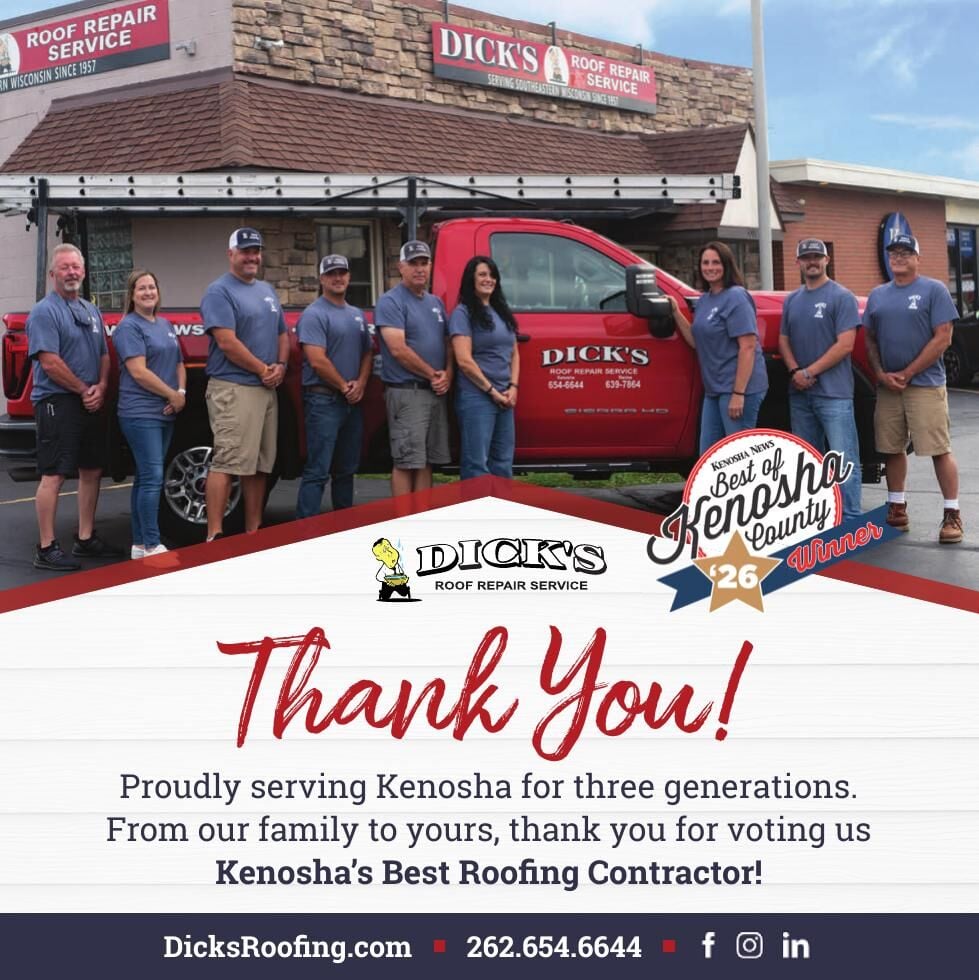 DICKS ROOFING / KENOSHA NEWS - Ad from 2026-10-25