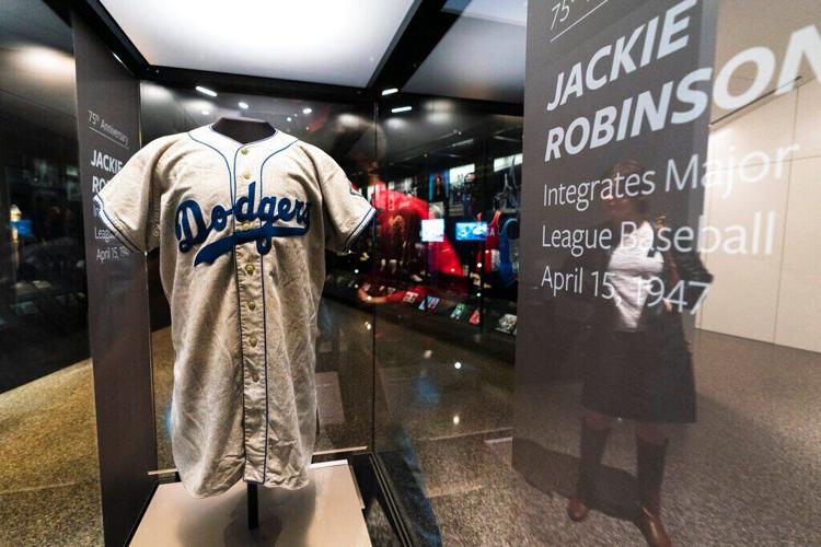 Jackie Robinson Brooklyn Dodgers Men's Home White Cooperstown Jersey  w/ Patch