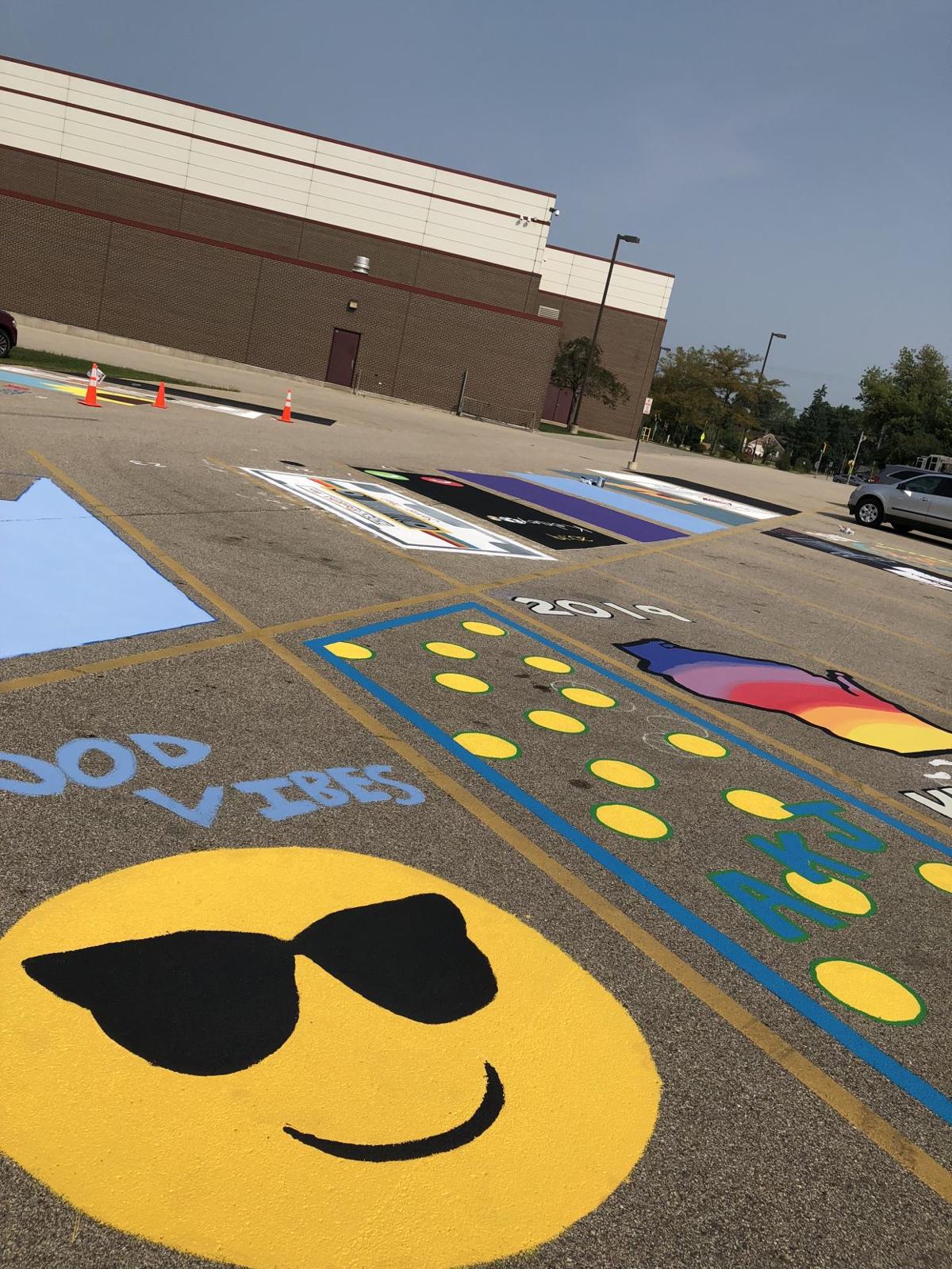 Creativity Marks The Spot Painted Parking Spaces Provide Funds