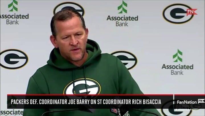 Packers Defensive Coordinator Joe Barry on Special Teams Coordinator Rich  Bisaccia