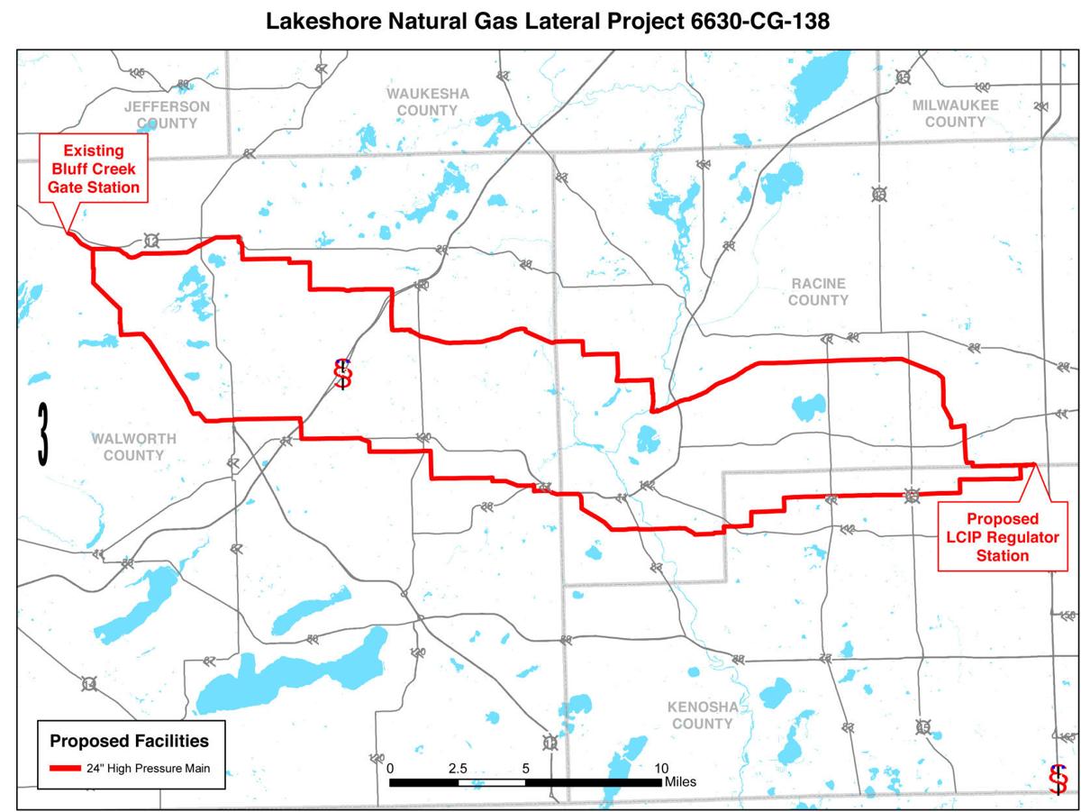 Lakeshore natural gas lateral project map