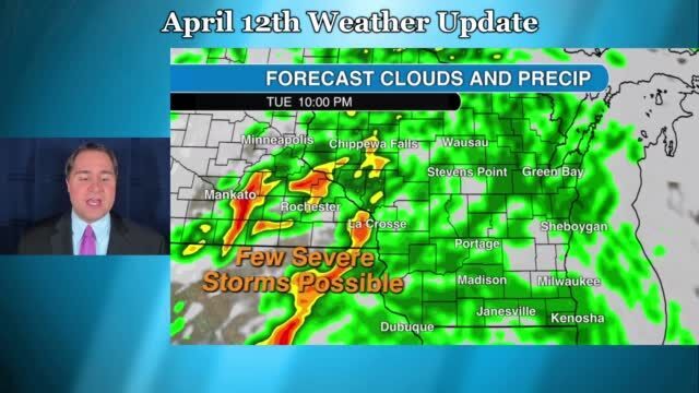 Tuesday April 12 weather update for Wisconsin and southeast Minnesota