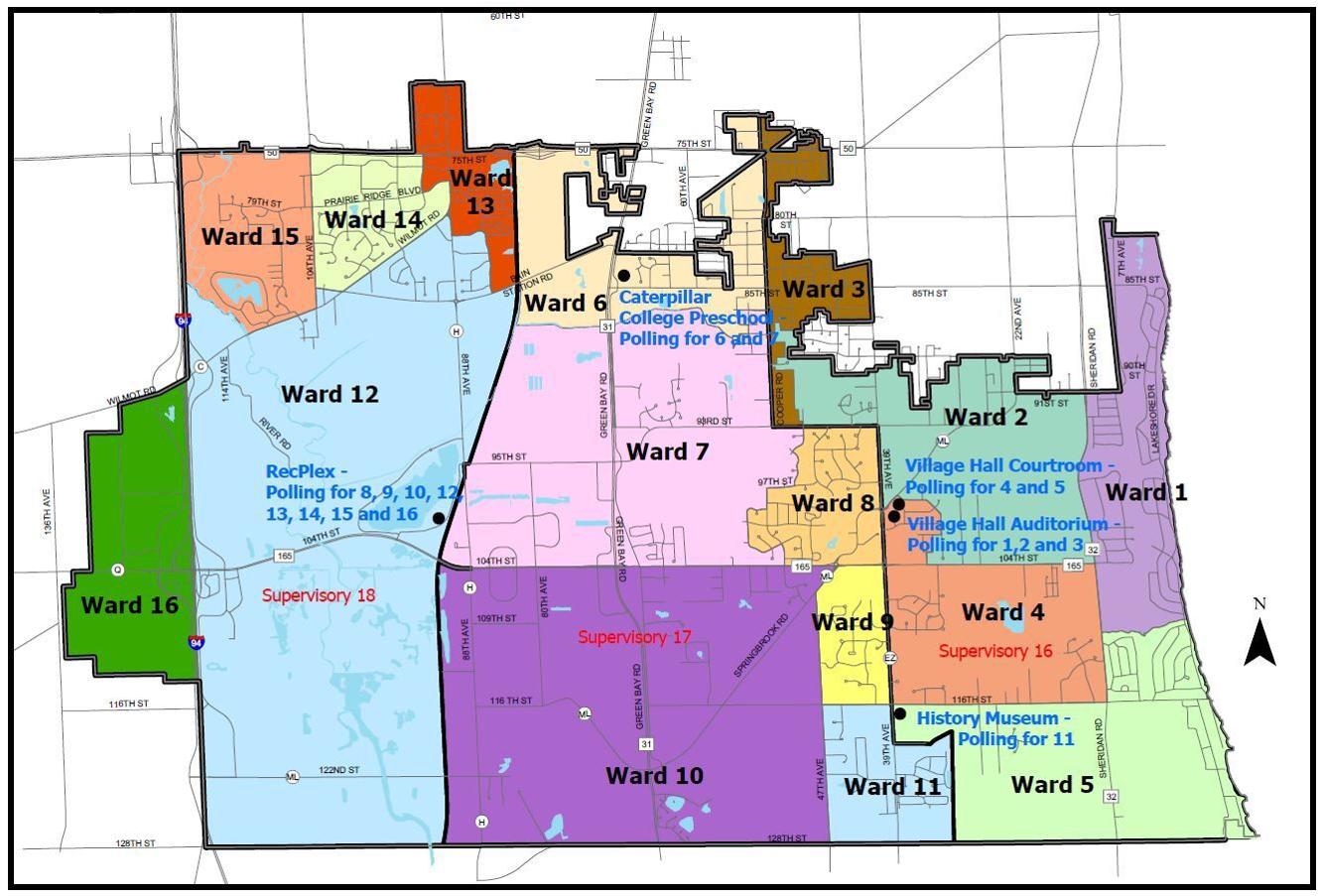 Proposed Pleasant Prairie Ward Map Sept 2021