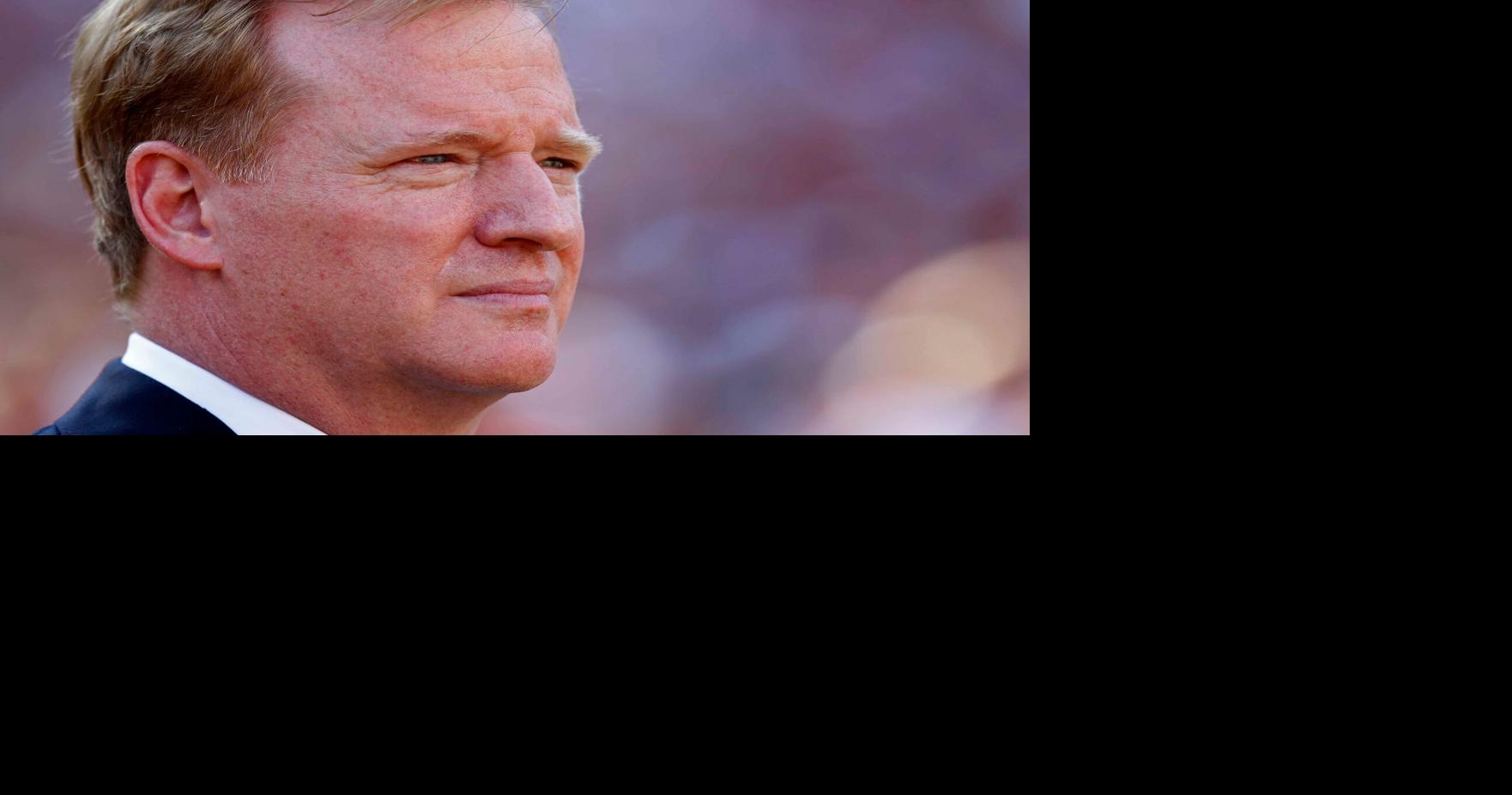 September 11, 2011; Landover, MD, NFL commissioner Roger Goddell stands on the field prior to the Washington Redskins game against the New York Giants at FedEx Field. Mandatory Credit: Geoff Burke-USA TODAY Sports