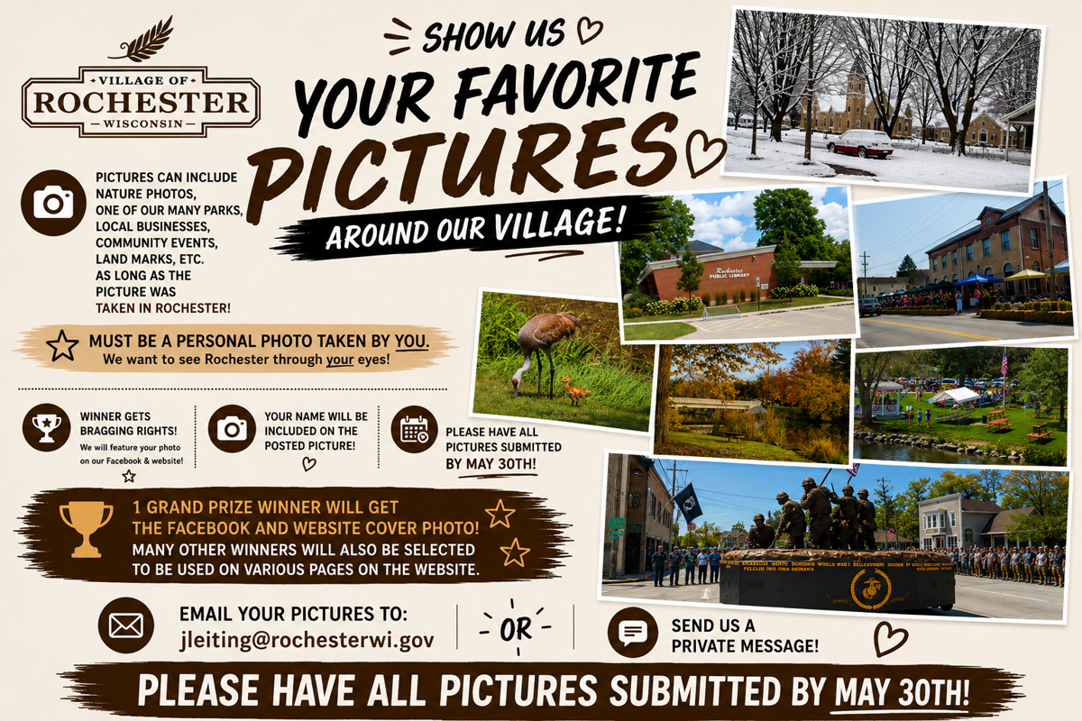📸VILLAGE OF ROCHESTER PHOTO CONTEST! 📸