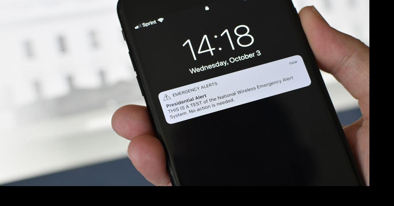 Nationwide emergency alert test coming Wednesday