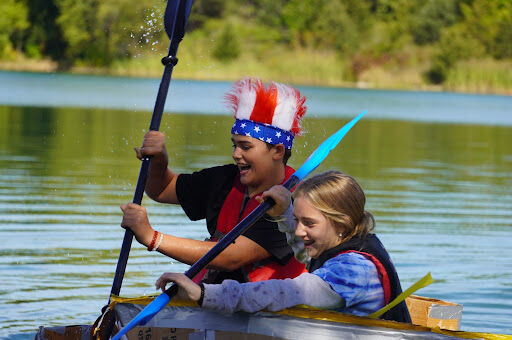 Wheatland students set sail on cardboard boats for STEAM challenge