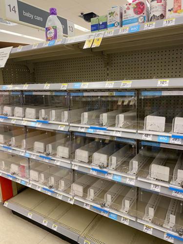 Empty Shelves in Kenosha