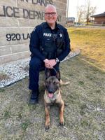 K9 officer Jaxx sworn in by the Twin Lakes Police Department