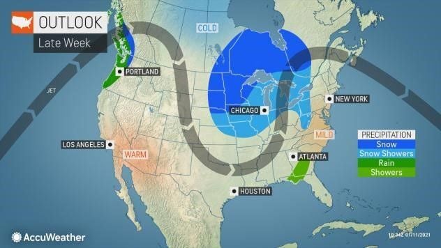 Late week outlook by AccuWeather