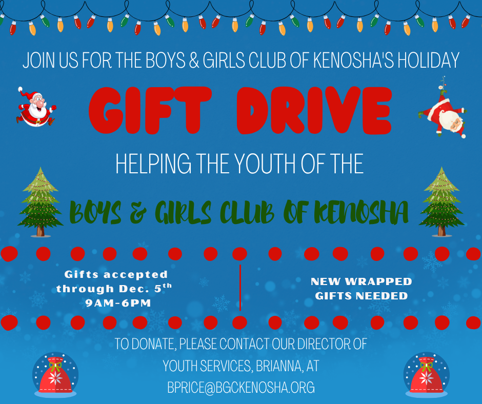 Boys & Girls Club of Kenosha gift drive gets underway