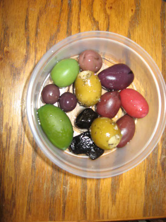 Pitting one olive against another Food