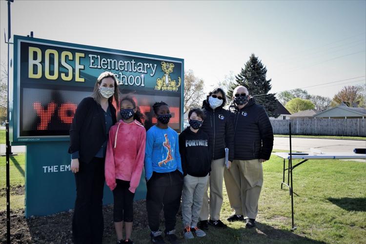 Bose Elementary School's new sign lights up the legacy of Emily Lauer