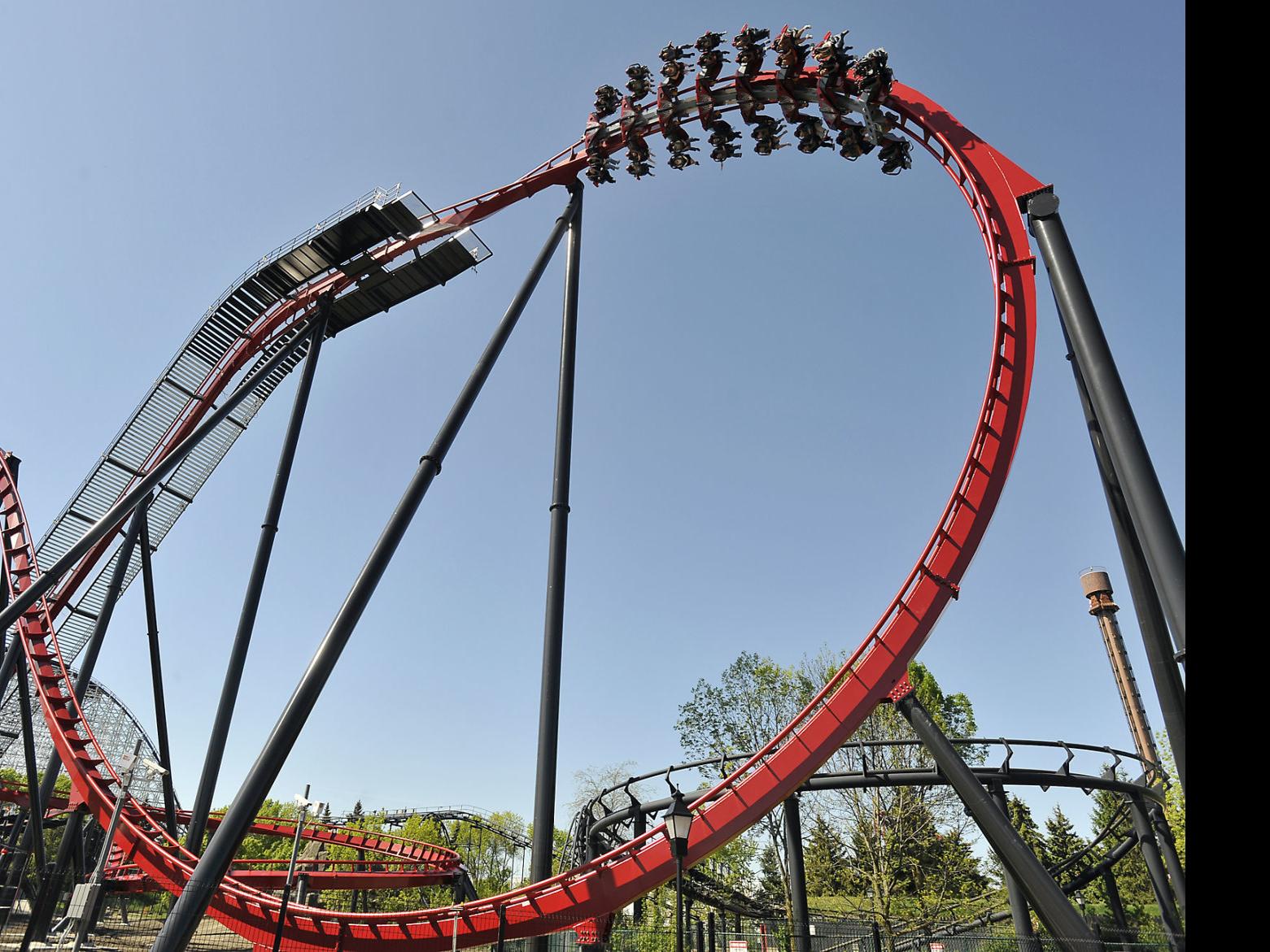 View Goliath Roller Coaster Six Flags Great America PNG