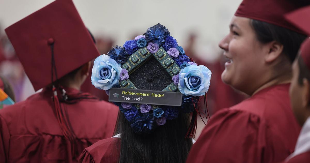 Bradford Minecraft graduation cap