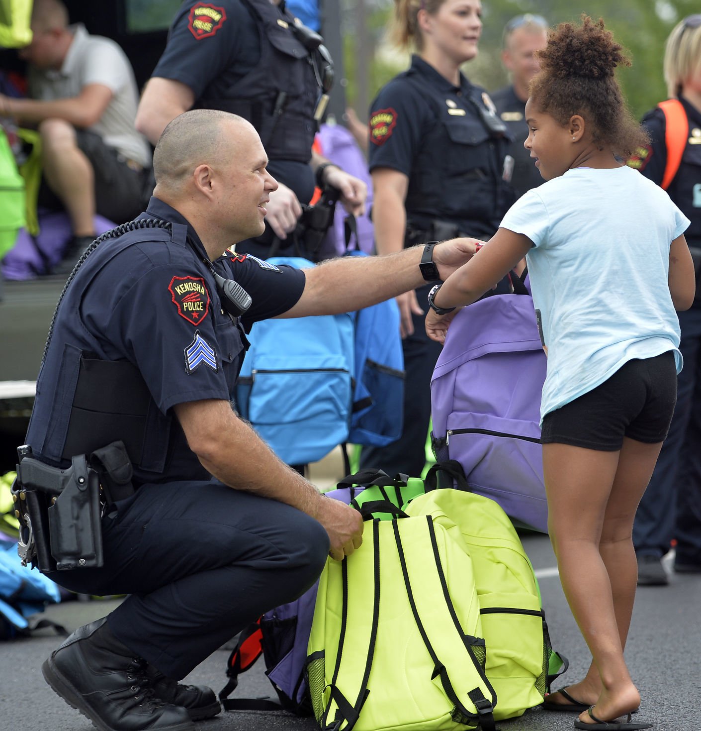 kids police backpack
