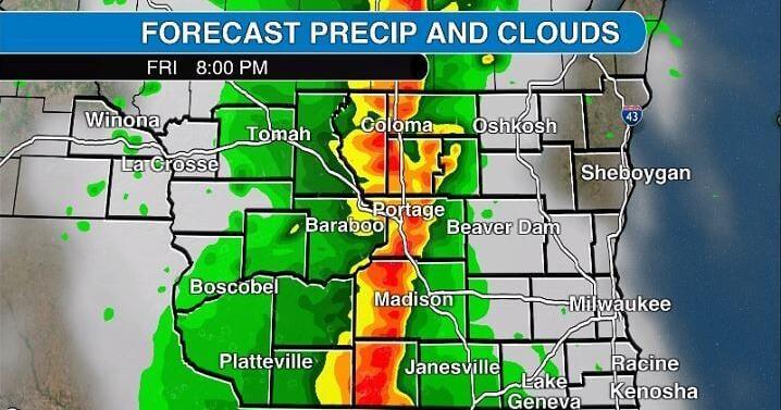Tornadoes, severe weather possible in Wisconsin Friday