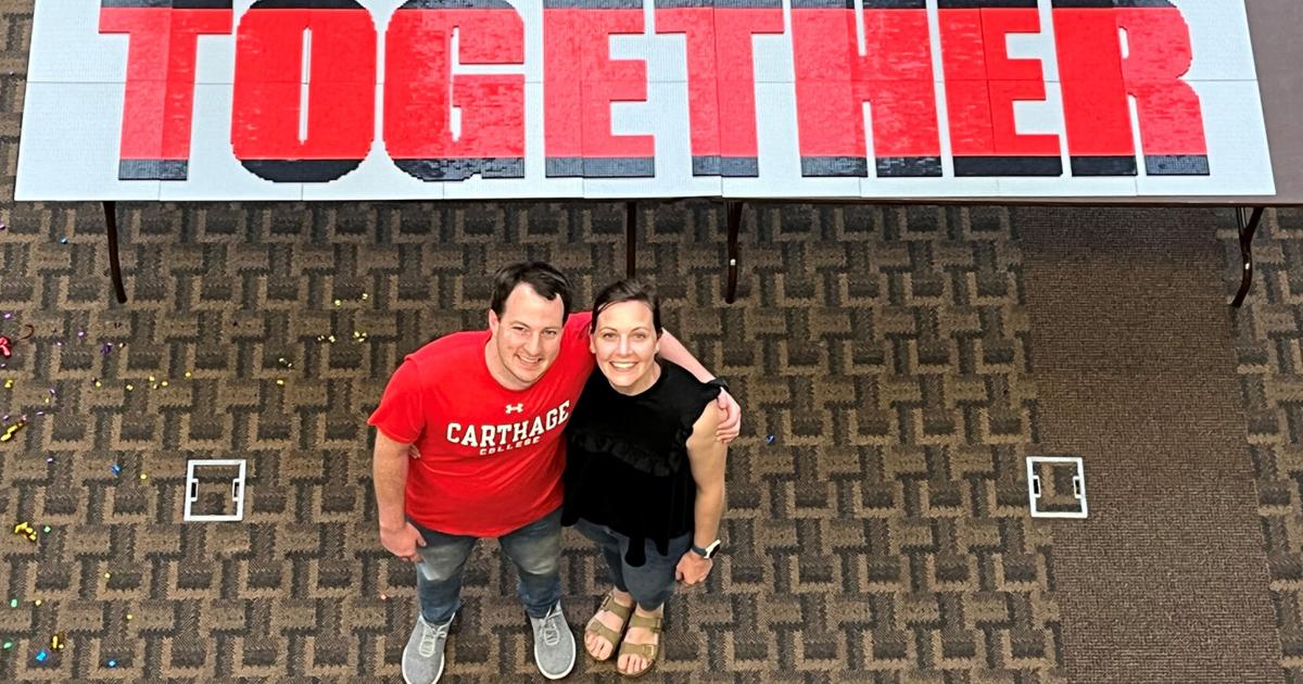 Lego Carthrage Carthage alum completes attempt at LEGO brick word world record