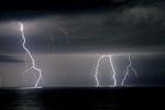 Lightening on the ocean