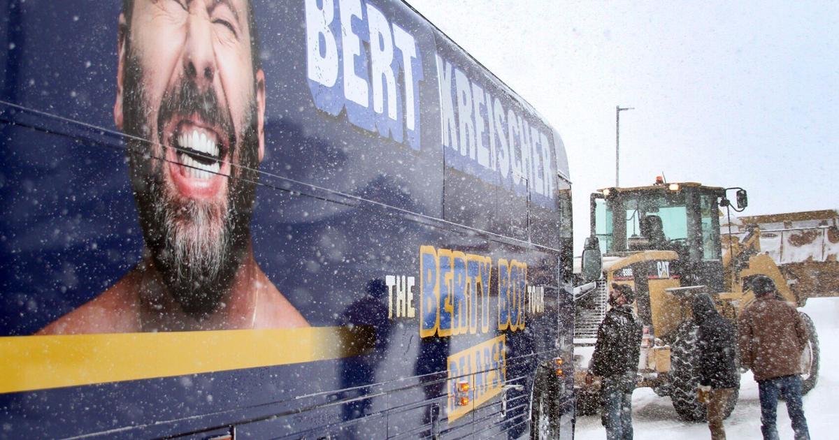 North Dakota town rescues comedian after his tour bus gets stuck in a blizzard North Dakota town rescues comedian after his tour bus gets stuck in a blizzard