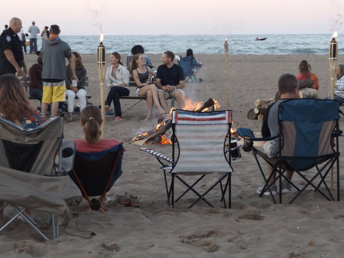 Pop Up Beer Garden bonfire