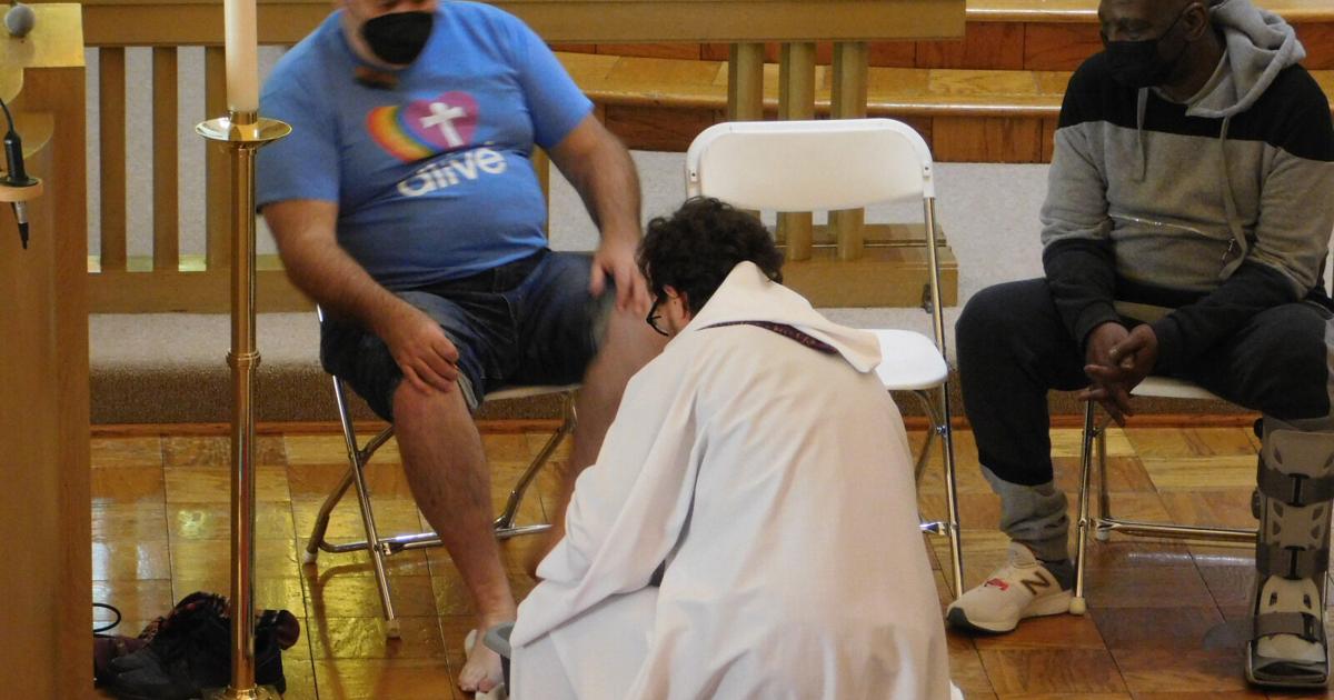 Grace Lutheran Church pastor performs foot washing for community on ...