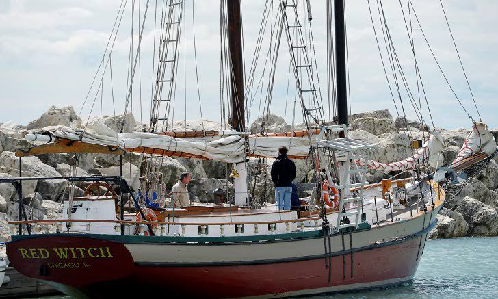 red witch sailboat kenosha