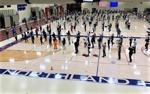 Wisconsin Northwoods Marching Band members practice for their appearance in the 2023 Rose Parade