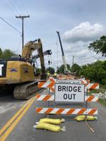 Bridge construction ongoing on Ft Campbell Blvd and Walnut Street