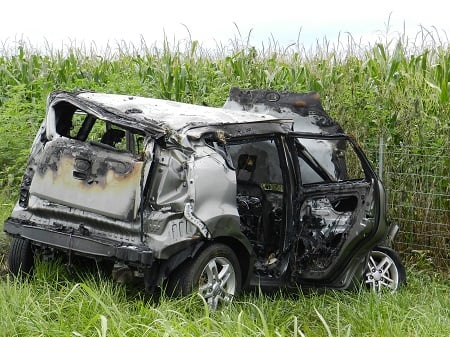 parkway car kia pennyrile burned tenn sits escape able vehicle friday woman