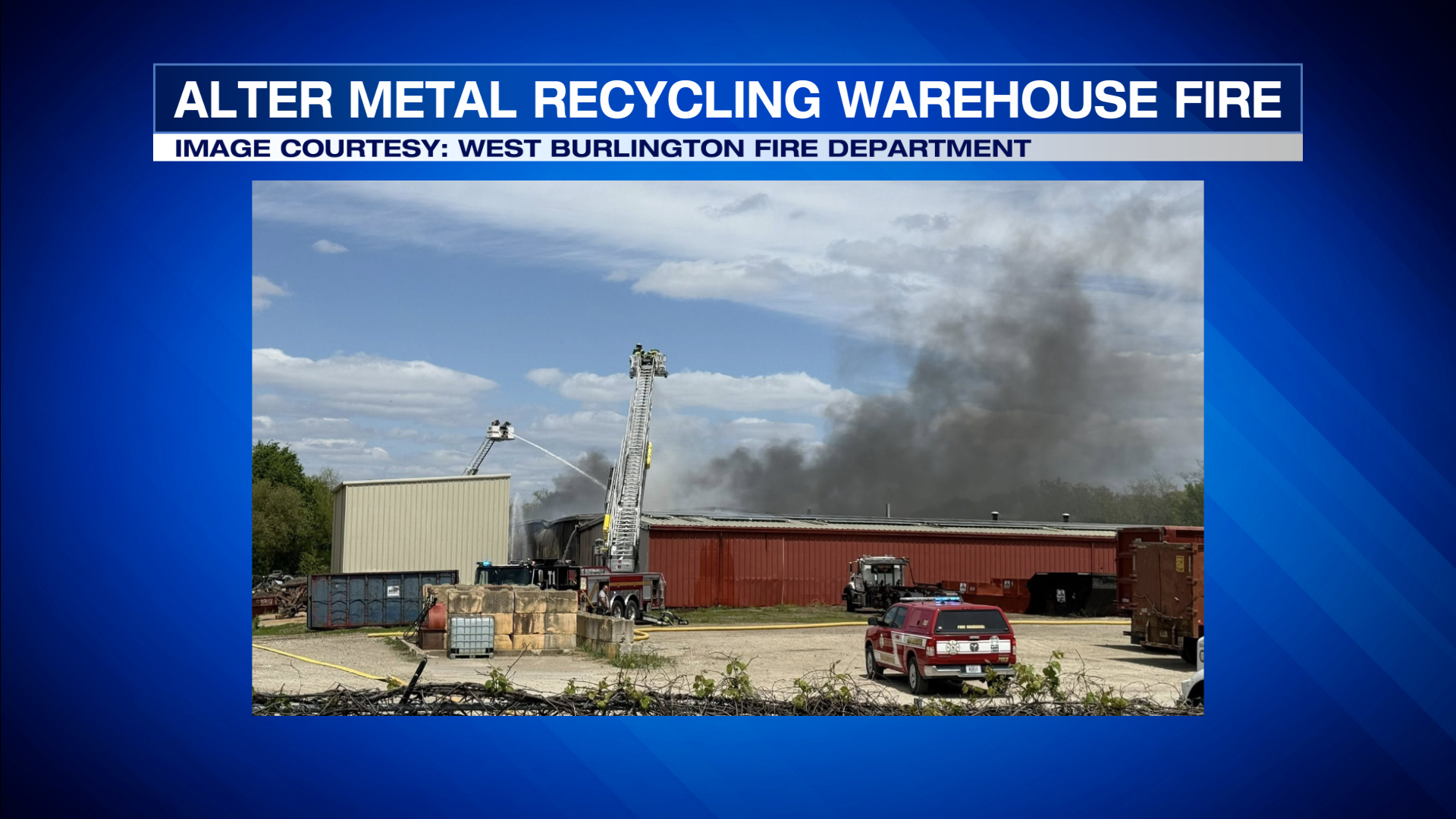 Crews battle massive warehouse fire in Burlington Tuesday | Local News ...