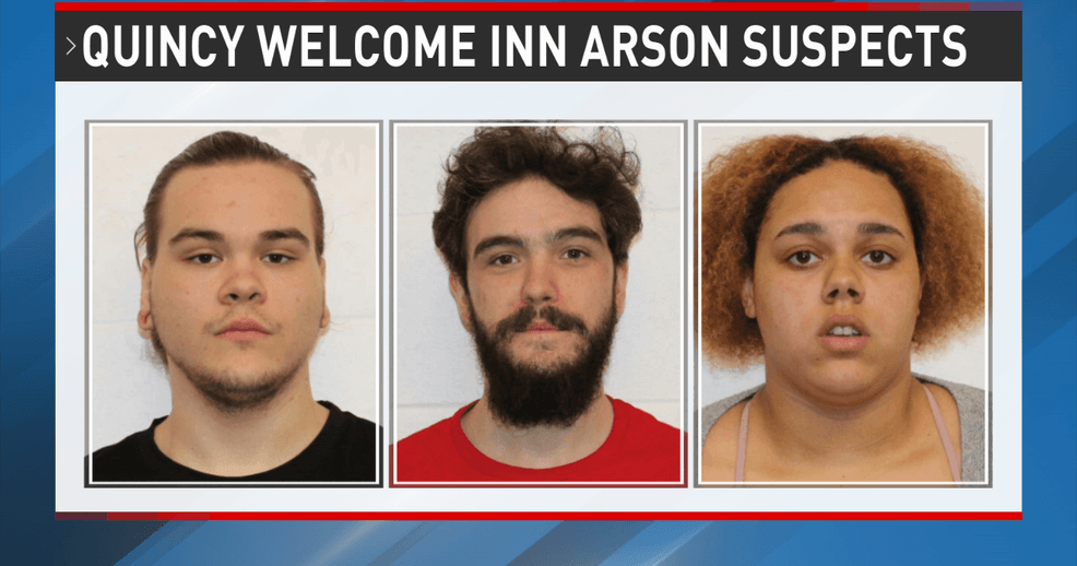 3 adults, juvenile arrested in connection to Quincy Welcome Inn fire ...