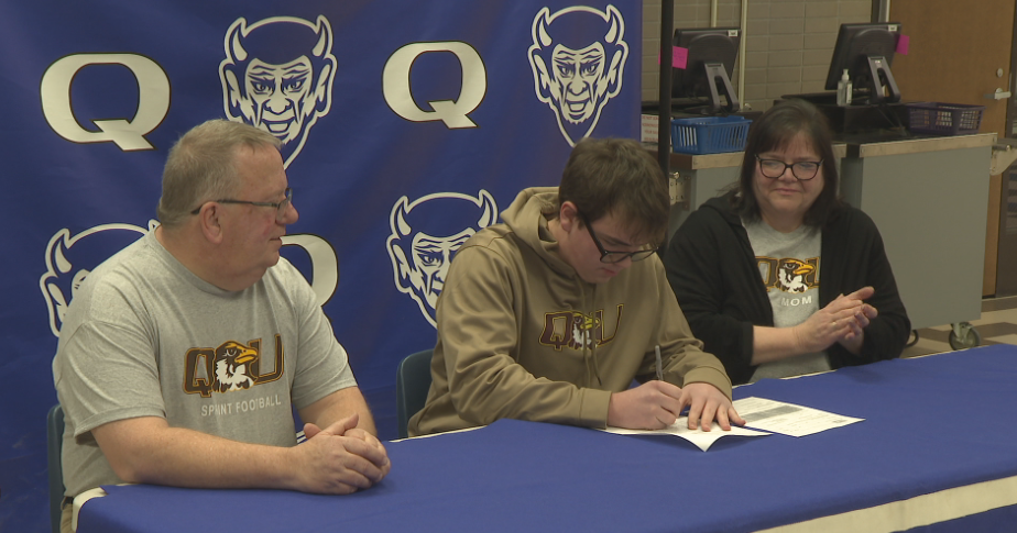 College signing celebrations for Riley Dierker, Brayden Ulrich, and Olivia Stegeman
