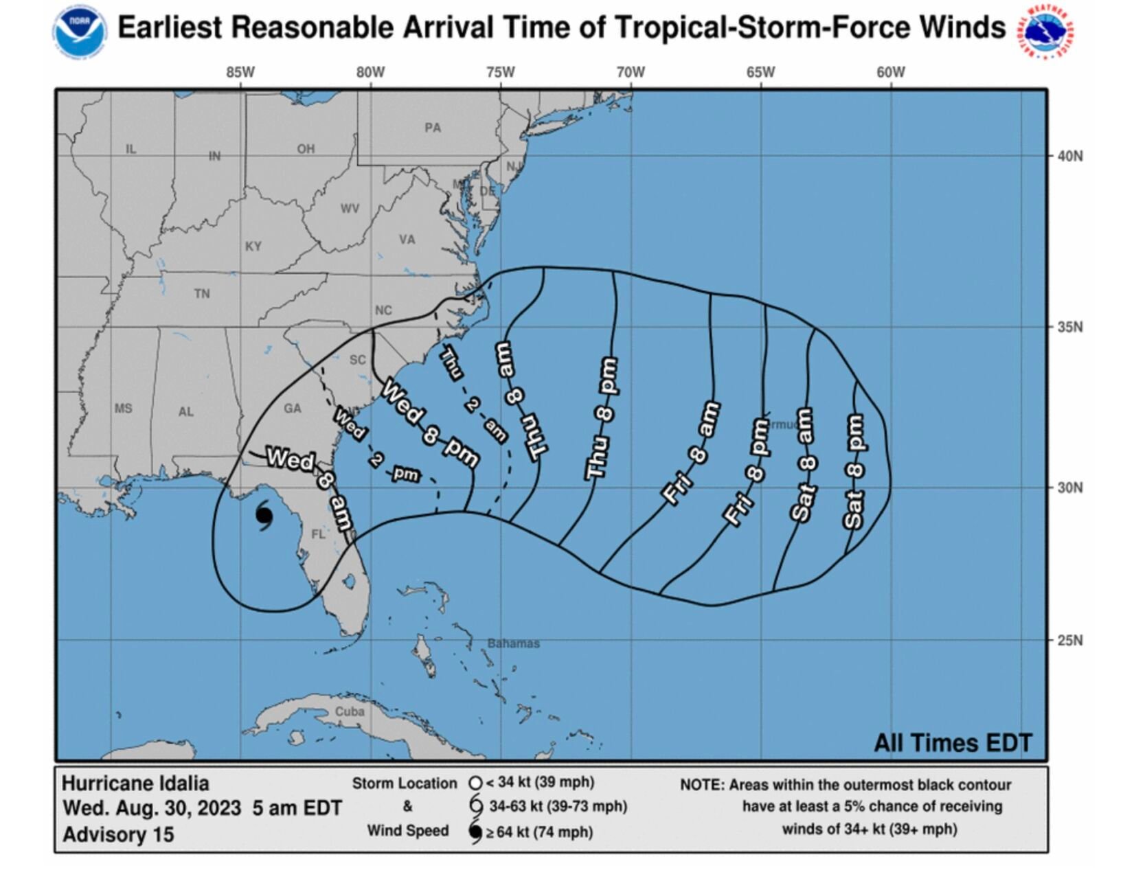 Tropical Storm Watch For ENC Intensifies To A Tropical Storm Warning As ...