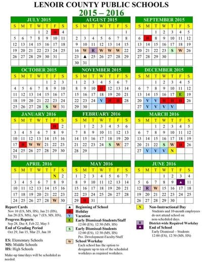 2015 16 school calendar virtual copy of this year s Local News