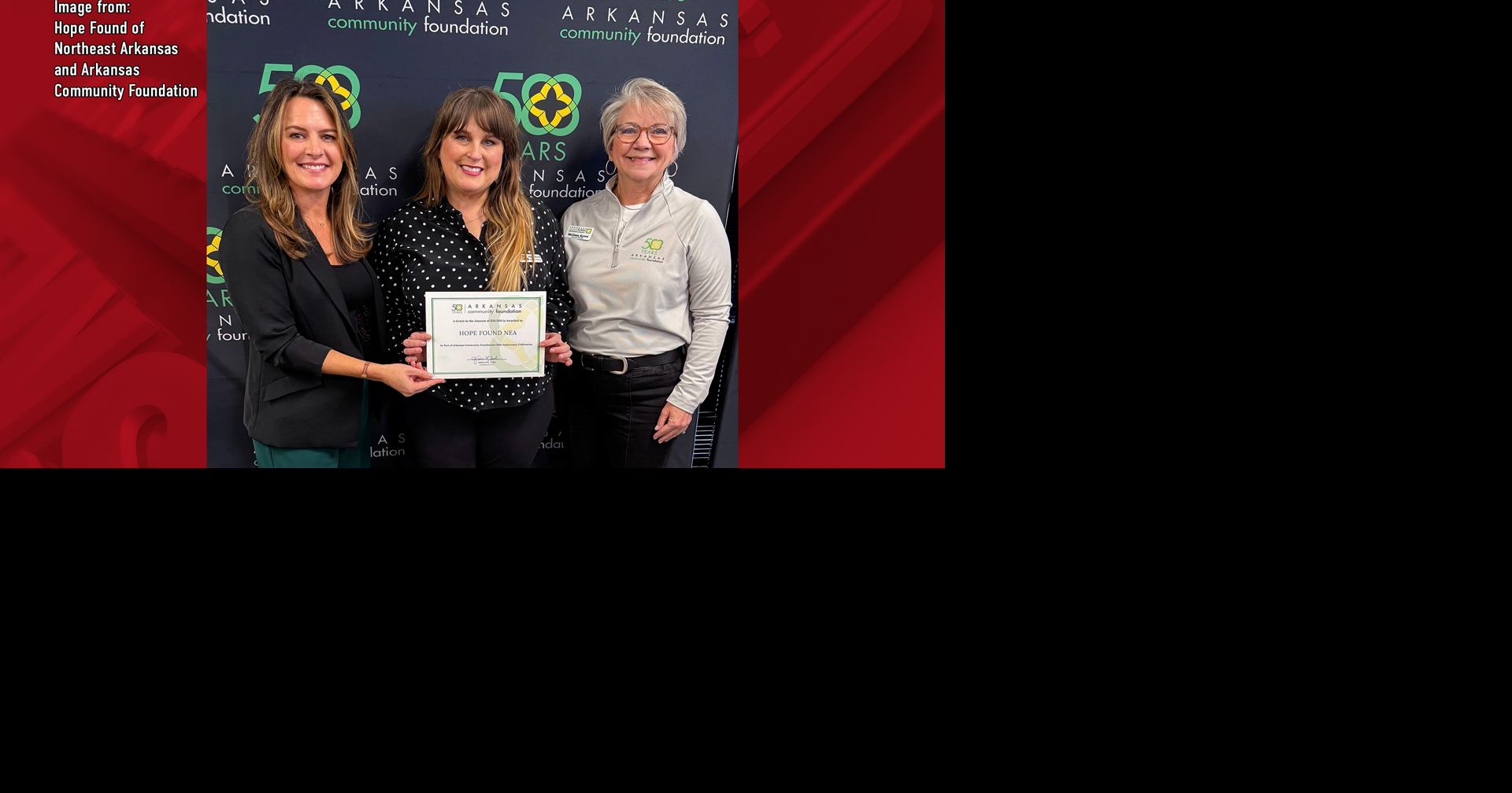 Hope Found of NE Arkansas Awarded $30,000 Grant to Combat Trafficking