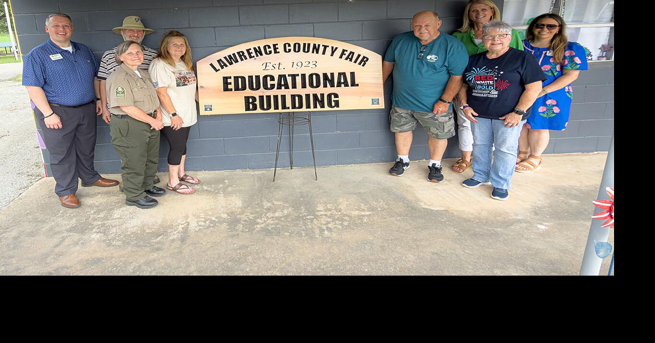 Lawrence County Chamber sponsors new sign at fairgrounds educational building