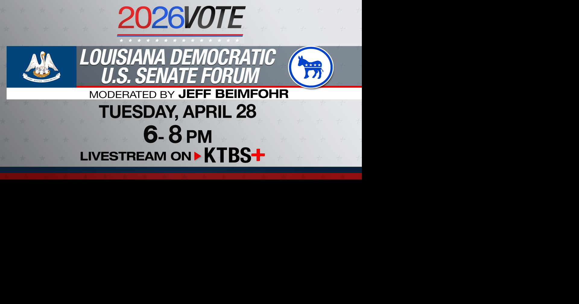 KTBS 3 to livestream Louisiana Democratic U.S. Senate forum held in Shreveport