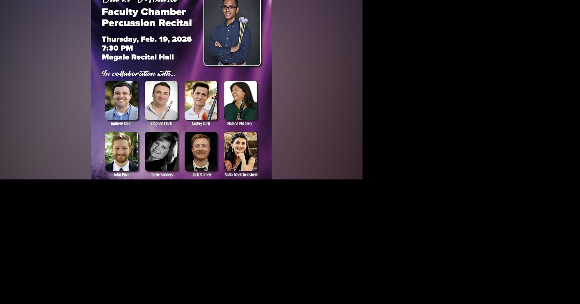 NSU music faculty to be featured in percussion recital