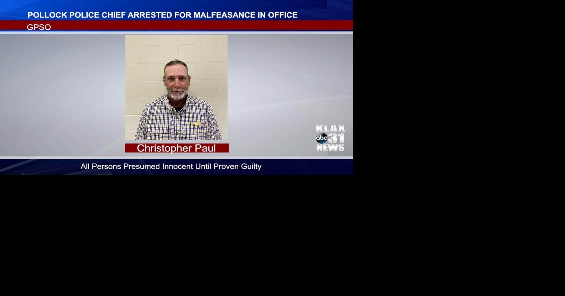 Pollock Police Chief Arrested for Malfeasance in Office | News | klax ...