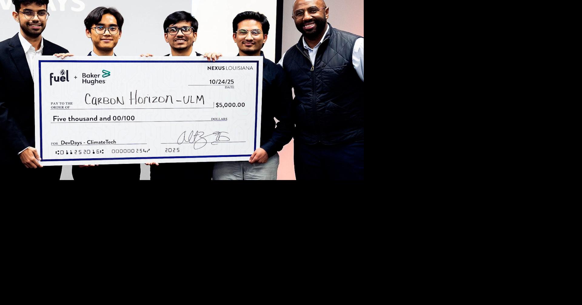 ULM computer science students win Nexus Louisiana’s DevDays ClimateTech ...