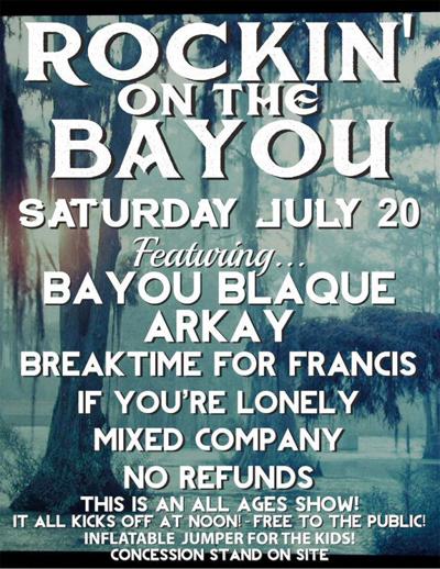 Bayou Blaque Band Presents Rockin’ on the Bayou | Calendar | klax-tv.com