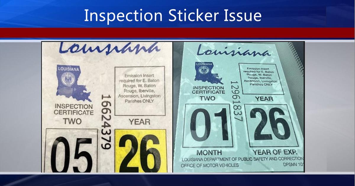 Lp County Sticker LSP Issues Statement Concerning Inspection Stickers | State News | klax ...