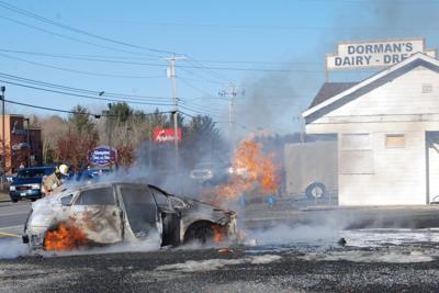 Cars Catch Ablaze In Route 1 Walmart Parking Lot