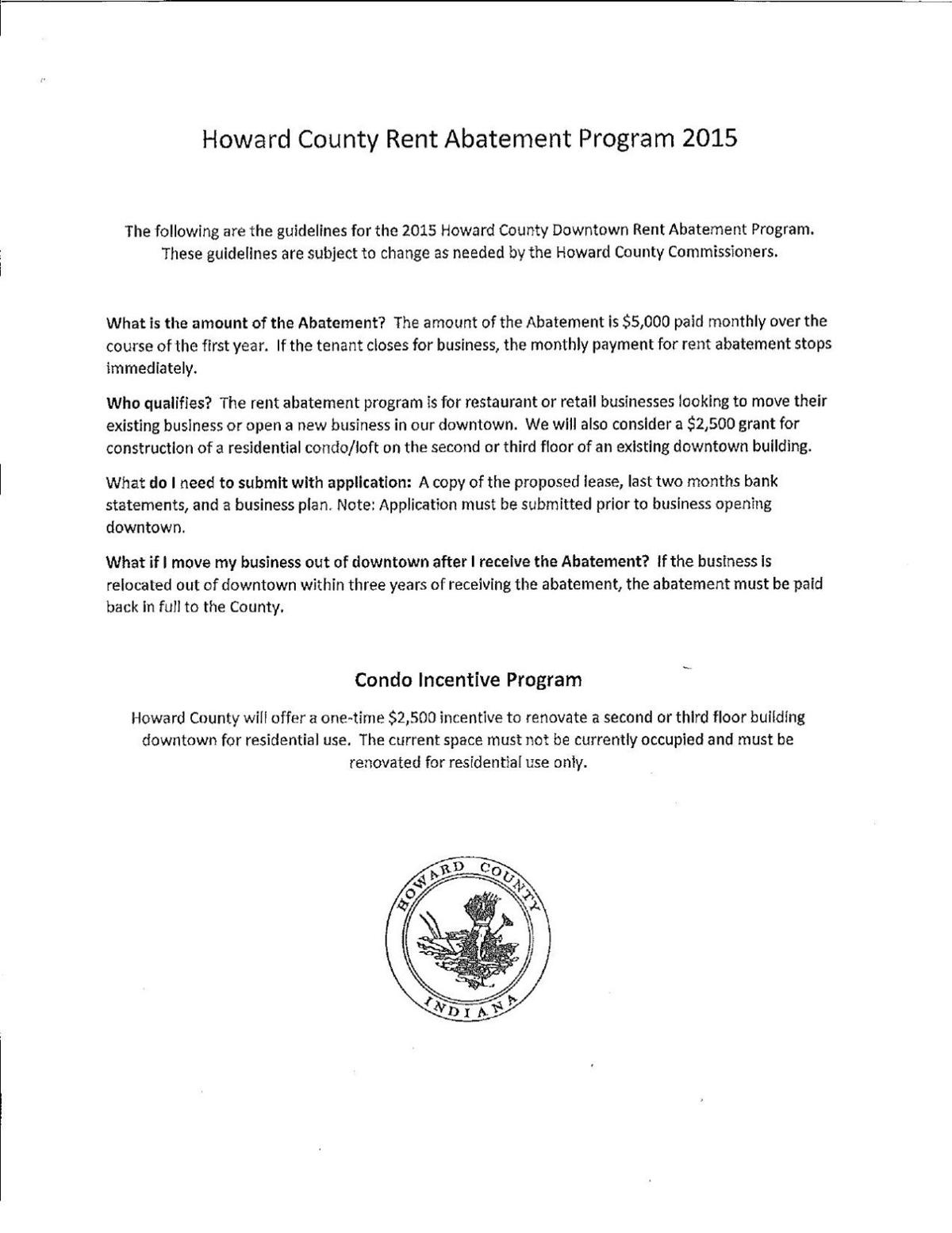 Rent Abatement Program/Condo Incentive Program pg. 1 Local news