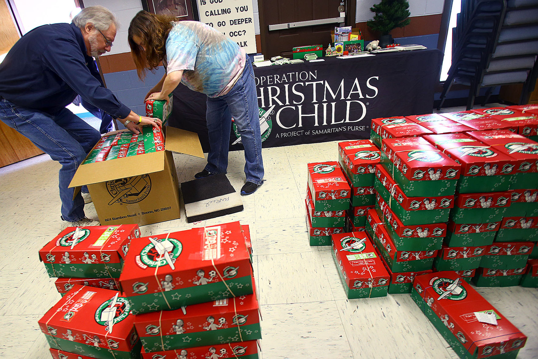 Gift-filled Shoeboxes for Children in Need