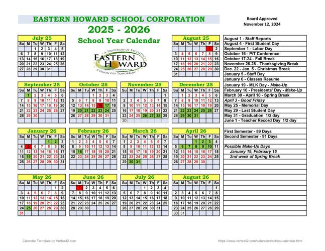 Eastern, Northwestern approve calendars | News | kokomotribune.com eastern-northwestern-approve-calendars-news-kokomotribune-com